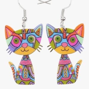 Colorful Cat Earrings